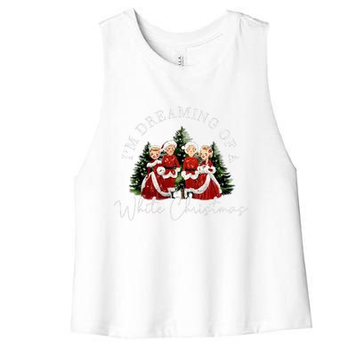 IM Dreaming Of A Sand ChristmasFunny ChristmasChristmas Gift Christmas In Ju Women's Racerback Cropped Tank