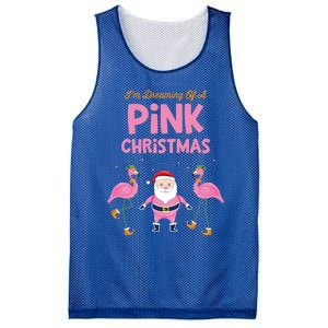 IM Dreaming Of A Pink Christmas Flamingo Santa Tropical Gift Mesh Reversible Basketball Jersey Tank