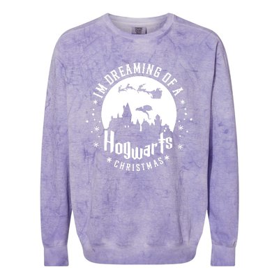 I’m Dreaming Of A Hogwarts Christmas Wizard Christmas Funny Colorblast Crewneck Sweatshirt