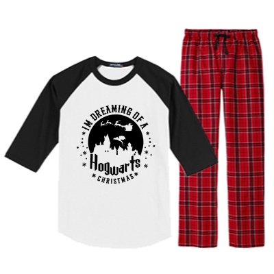 I’m Dreaming Of A Hogwarts Christmas Wizard Christmas Funny Raglan Sleeve Pajama Set