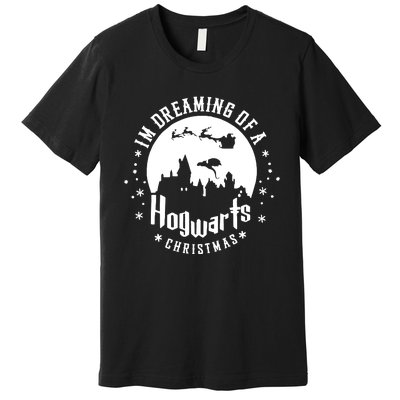 I’m Dreaming Of A Hogwarts Christmas Wizard Christmas Funny Premium T-Shirt