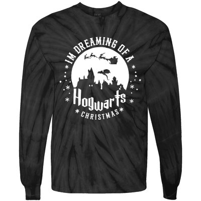 I’m Dreaming Of A Hogwarts Christmas Wizard Christmas Funny Tie-Dye Long Sleeve Shirt