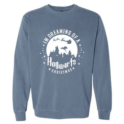 I’m Dreaming Of A Hogwarts Christmas Wizard Christmas Funny Garment-Dyed Sweatshirt