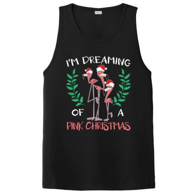 IM Dreaming Of A Pink Christmas Day Flamingo Xmas Holidays Gift PosiCharge Competitor Tank