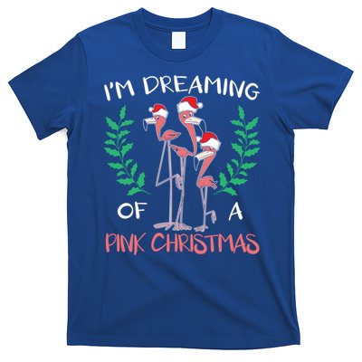 IM Dreaming Of A Pink Christmas Day Flamingo Xmas Holidays Gift T-Shirt