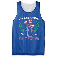 IM Dreaming Of A Pink Christmas Day Flamingo Xmas Holidays Gift Mesh Reversible Basketball Jersey Tank