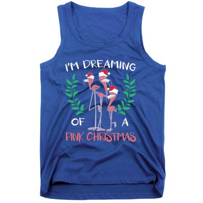 IM Dreaming Of A Pink Christmas Day Flamingo Xmas Holidays Gift Tank Top