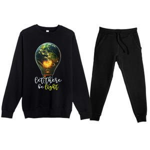 International Day Of Light Global Enlightent Gift Premium Crewneck Sweatsuit Set