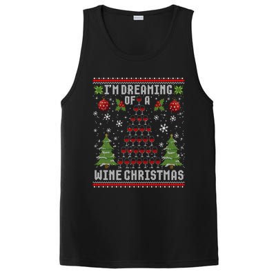 I'm Dreaming Of A Wine Christmas Ugly Xmas Sweater Gift PosiCharge Competitor Tank