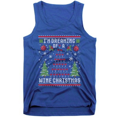 I'm Dreaming Of A Wine Christmas Ugly Xmas Sweater Gift Tank Top