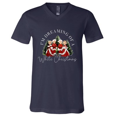 IM Dreaming Of A White ChristmasFunny ChristmasChristmas Gift Christmas In J V-Neck T-Shirt