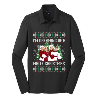 IM Dreaming Of A White Christmas Xmas Movie Pajamas Sisters Gift Silk Touch Performance Long Sleeve Polo