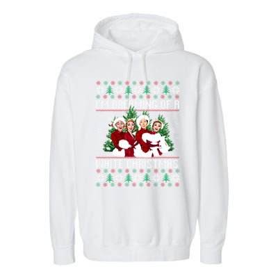 IM Dreaming Of A White Christmas Xmas Movie Pajamas Sisters Gift Garment-Dyed Fleece Hoodie