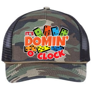 Its Domin O Clock | Domino Game Player | Dominoes Retro Rope Trucker Hat Cap