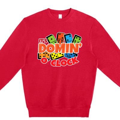 Its Domin O Clock | Domino Game Player | Dominoes Premium Crewneck Sweatshirt