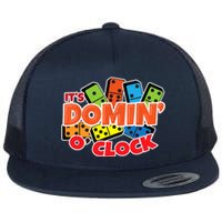 Its Domin O Clock | Domino Game Player | Dominoes Flat Bill Trucker Hat