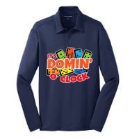 Its Domin O Clock | Domino Game Player | Dominoes Silk Touch Performance Long Sleeve Polo