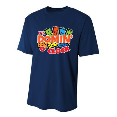 Its Domin O Clock | Domino Game Player | Dominoes Performance Sprint T-Shirt