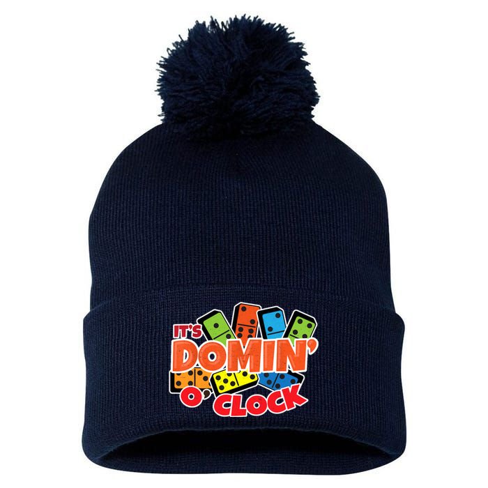 Its Domin O Clock | Domino Game Player | Dominoes Pom Pom 12in Knit Beanie