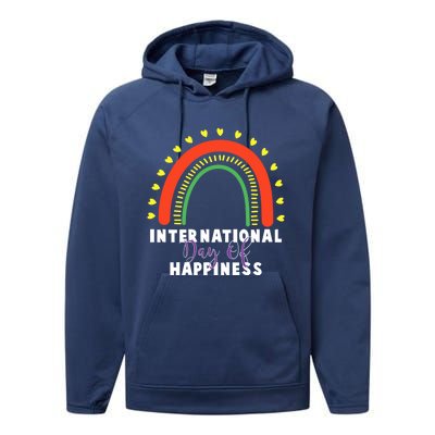 International Day Of Happiness 20 March Gift Performance Fleece Hoodie