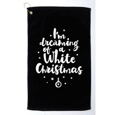 IM Dreaming Of A White Christmas Platinum Collection Golf Towel