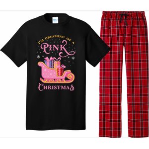 IM Dreaming Of A Pink Christmas Flamingo Santa Tropical Gift Pajama Set