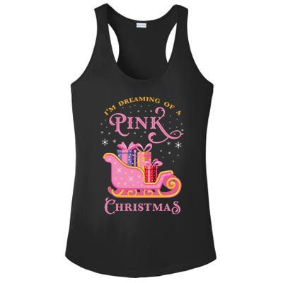 IM Dreaming Of A Pink Christmas Flamingo Santa Tropical Gift Ladies PosiCharge Competitor Racerback Tank