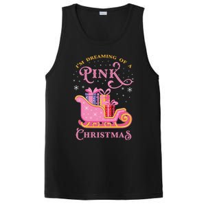 IM Dreaming Of A Pink Christmas Flamingo Santa Tropical Gift PosiCharge Competitor Tank