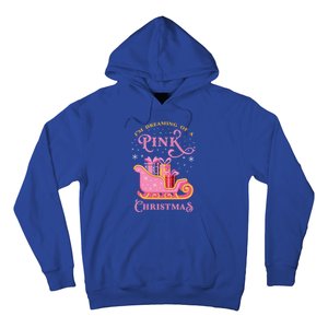 IM Dreaming Of A Pink Christmas Flamingo Santa Tropical Gift Hoodie