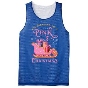 IM Dreaming Of A Pink Christmas Flamingo Santa Tropical Gift Mesh Reversible Basketball Jersey Tank