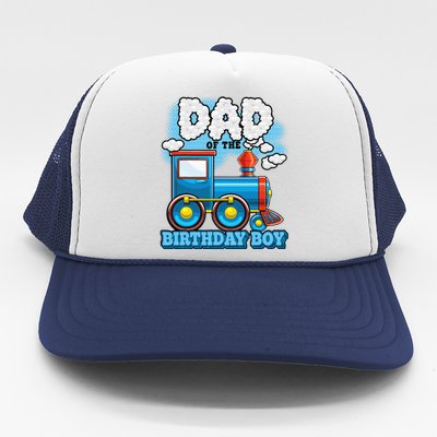 IM Dad Of The Birthday Boy Train Birthday Trucker Hat