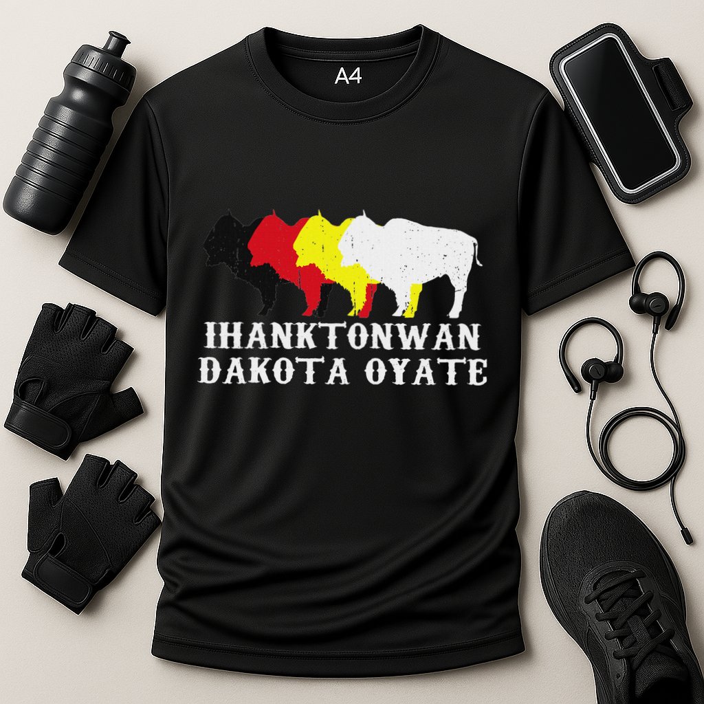 Ihanktonwan Dakota Oyate Yankton Sioux Medicine Wheel Cooling Performance Crew T-Shirt