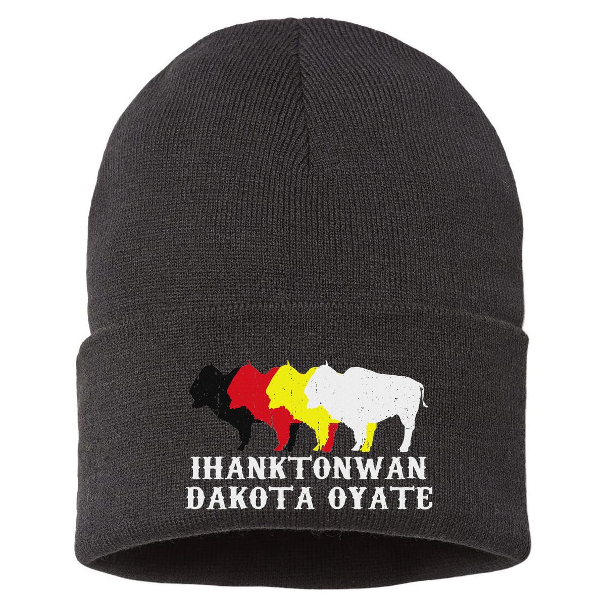 Ihanktonwan Dakota Oyate Yankton Sioux Medicine Wheel Sustainable Knit Beanie