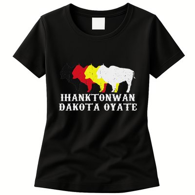 Ihanktonwan Dakota Oyate Yankton Sioux Medicine Wheel Womens T-Shirt