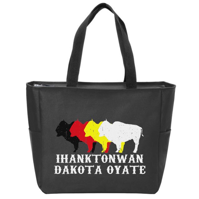 Ihanktonwan Dakota Oyate Yankton Sioux Medicine Wheel Zip Tote Bag