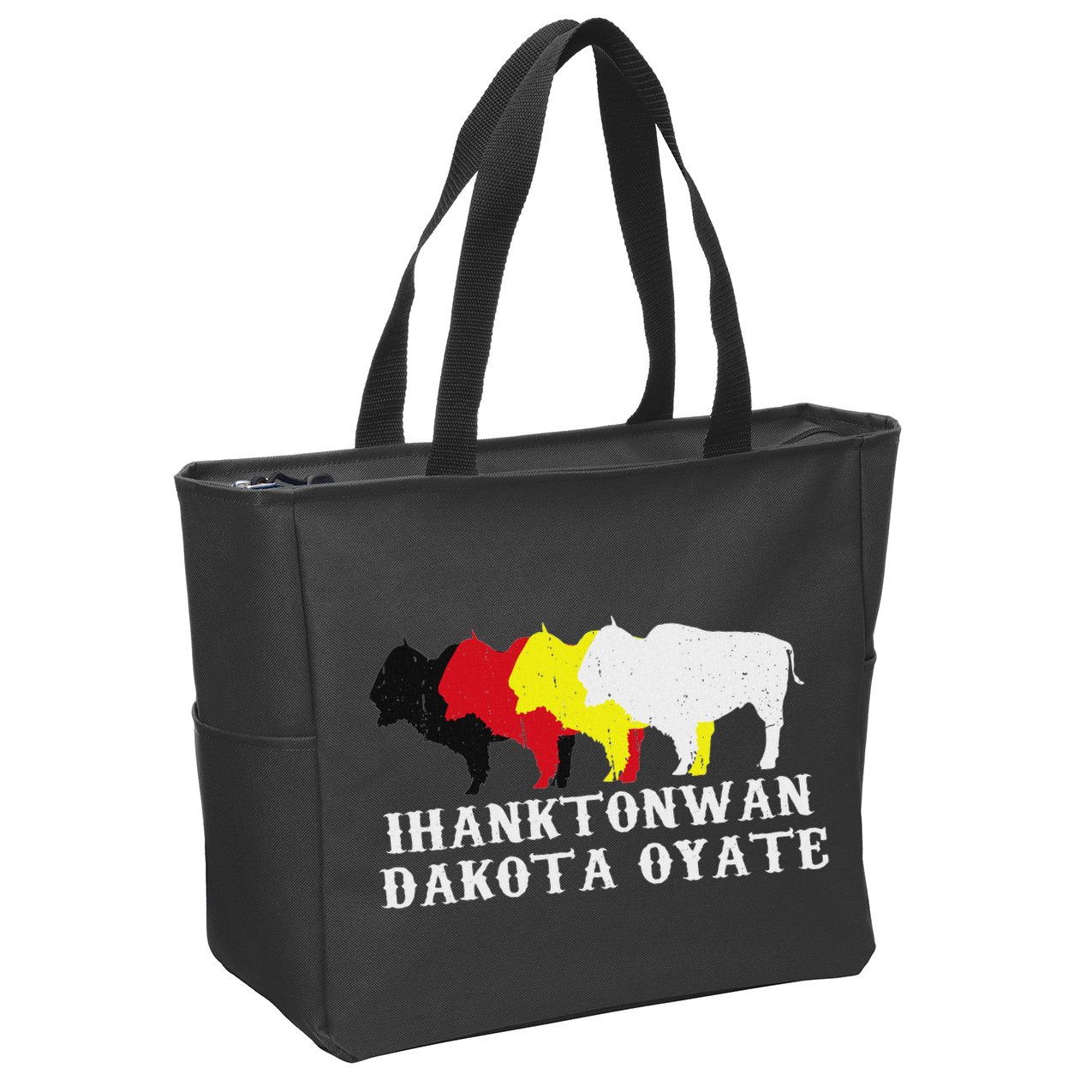 Ihanktonwan Dakota Oyate Yankton Sioux Medicine Wheel Zip Tote Bag
