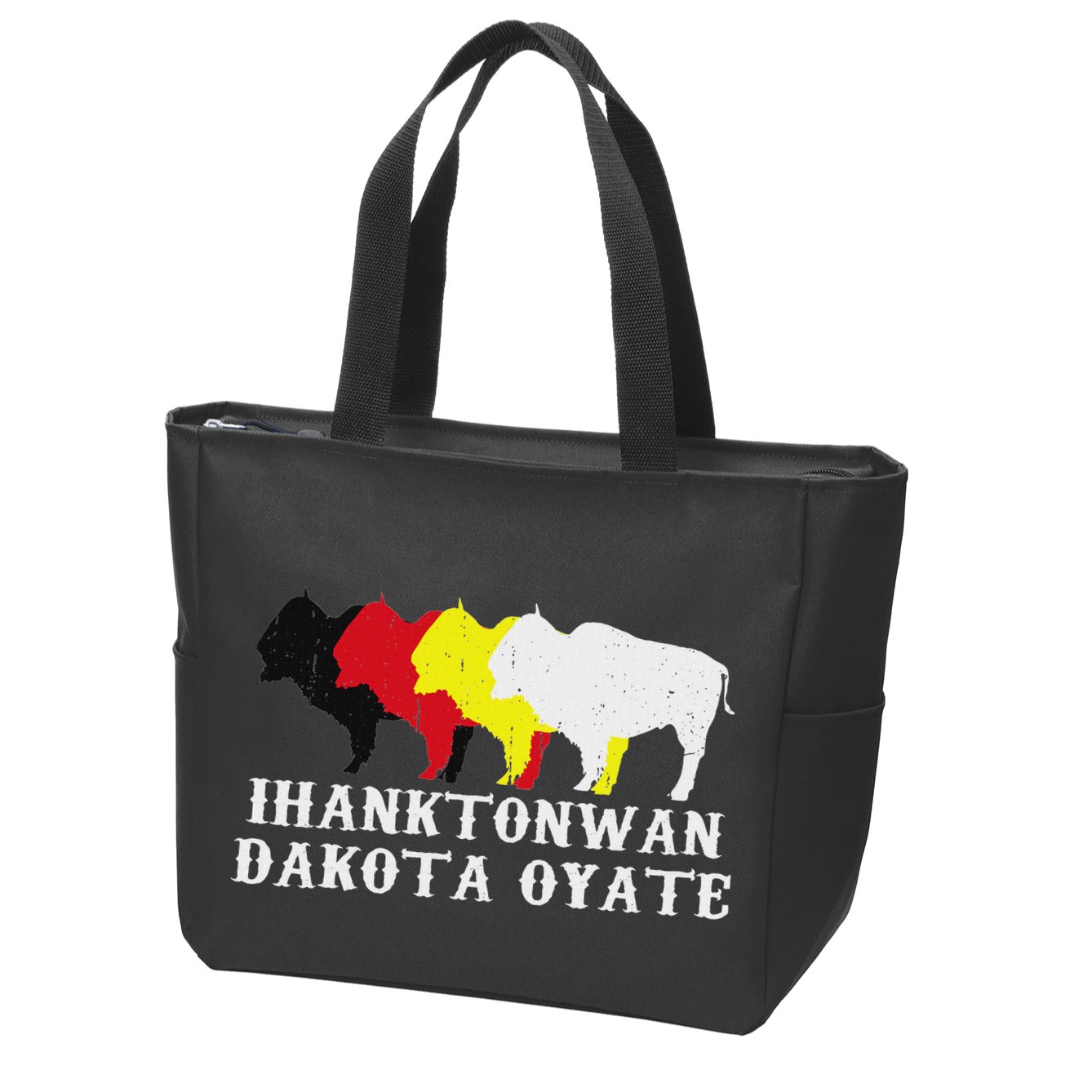 Ihanktonwan Dakota Oyate Yankton Sioux Medicine Wheel Zip Tote Bag