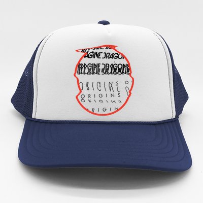 I.M.A.G.I.N.E. D.R.A.G.O.N.S Origins Red Circle Trucker Hat