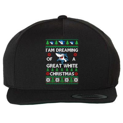 Im Dreaming Of A Great White Ugly Christmas Wool Snapback Cap