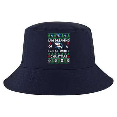 Im Dreaming Of A Great White Ugly Christmas Cool Comfort Performance Bucket Hat