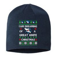 Im Dreaming Of A Great White Ugly Christmas Sustainable Beanie