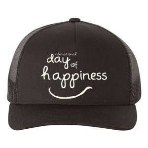 International Day Of Happiness Holiday funny earth day Yupoong Adult 5-Panel Trucker Hat