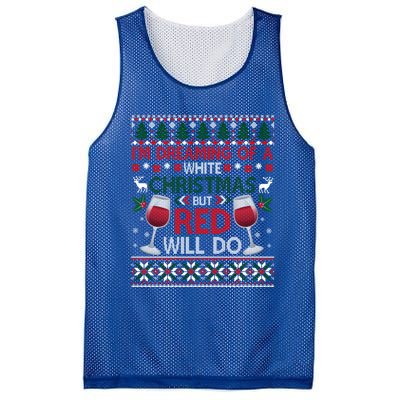 IM Dreaming Of A White Christmas But Red Will Do Ugly Xmas Gift Mesh Reversible Basketball Jersey Tank