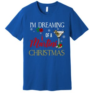 IM Dreaming Of A Martini Christmas Wine Glass Xmas Meaningful Gift Premium T-Shirt