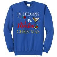 IM Dreaming Of A Martini Christmas Wine Glass Xmas Meaningful Gift Tall Sweatshirt