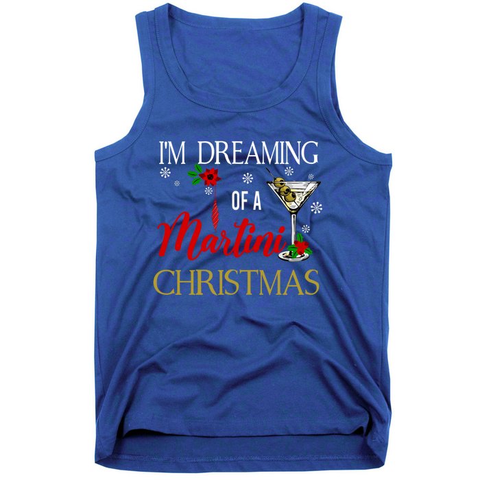 IM Dreaming Of A Martini Christmas Wine Glass Xmas Meaningful Gift Tank Top