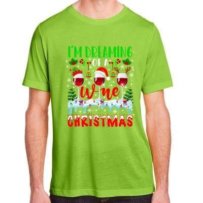 Im Dreaming Of Wine Xmas Santa Elf Reindeer Wine Ing Funny Gift Adult ChromaSoft Performance T-Shirt