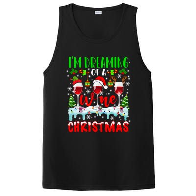 Im Dreaming Of Wine Xmas Santa Elf Reindeer Wine Ing Funny Gift PosiCharge Competitor Tank