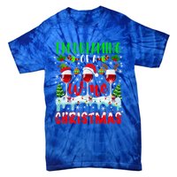 Im Dreaming Of Wine Xmas Santa Elf Reindeer Wine Ing Funny Gift Tie-Dye T-Shirt