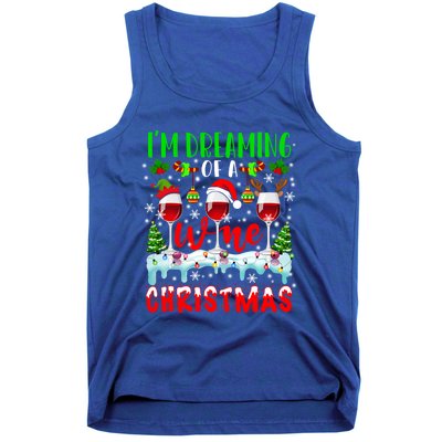 Im Dreaming Of Wine Xmas Santa Elf Reindeer Wine Ing Funny Gift Tank Top